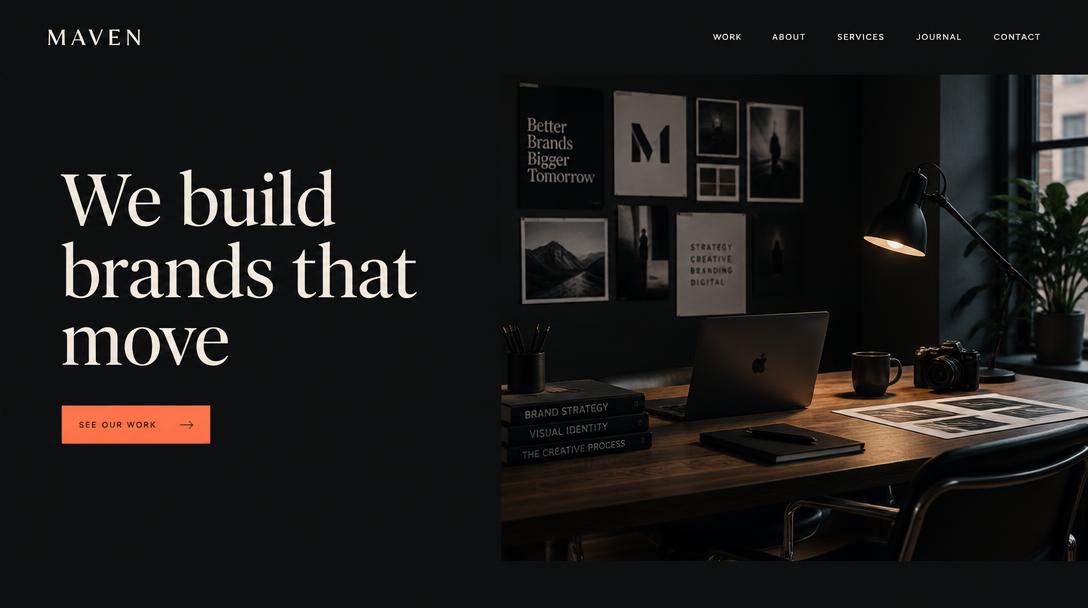 mavenstudio.co homepage preview